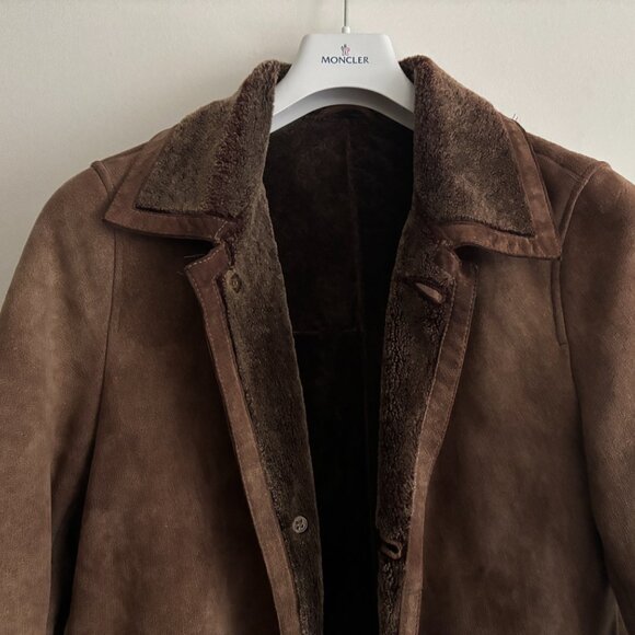 $2000 Hartwood Paris Brown Shearling Jacket/ Sheepskin Coat-- Medium - Picture 2 of 15